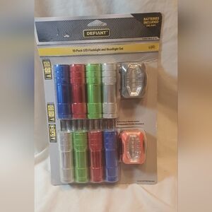 Home Depot Defiant 10-Pack Multi-Color LED Flashlight and Headlight Set